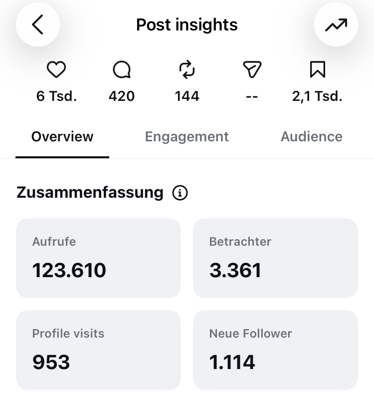Instagram-Insight mit 123.610 Aufrufen und 2.100 Speicherungen für Der Buchhüter