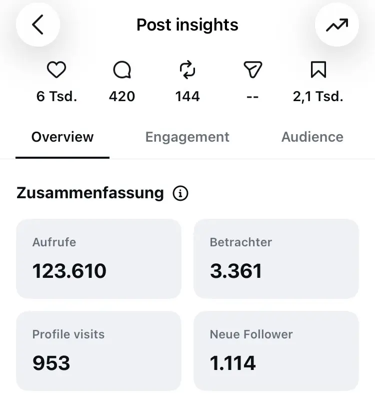 Instagram-Insight mit 123.610 Aufrufen und 2.100 Speicherungen für Der Buchhüter