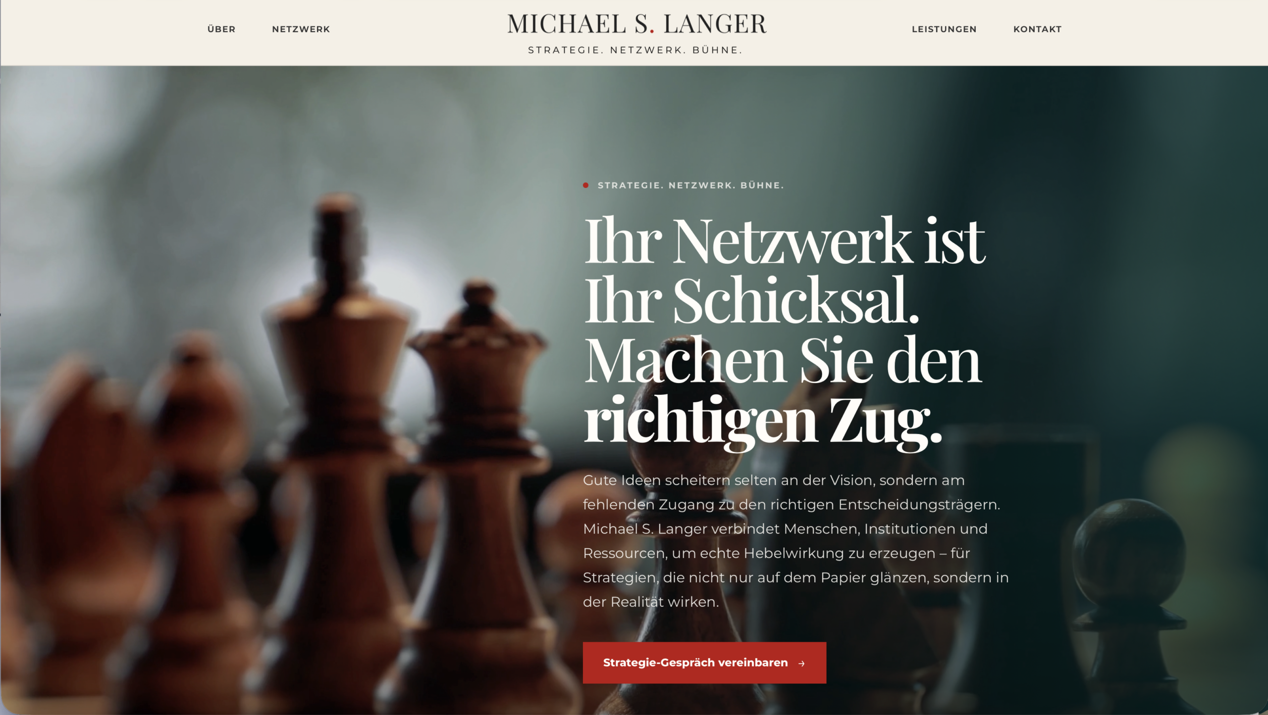 Websiteansicht von Michael S. Langer